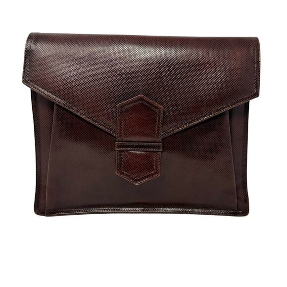 Bottega Veneta Vintage Leather Clutch – Brown & Maroon Two-Tone Bag - Picture 5 of 11